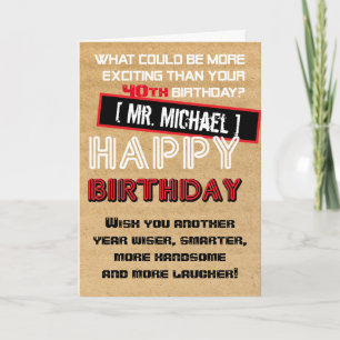 Tarjeta de cumpleaños rústica para el hombre