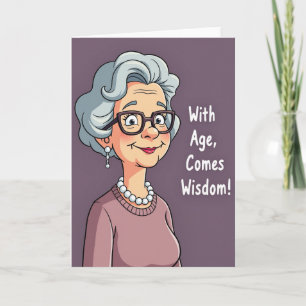 Tarjeta de cumpleaños sabia y alegre