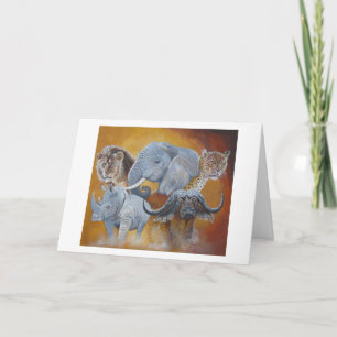 Tarjeta de cumpleaños Safari Big 5