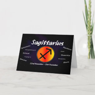 Tarjeta de cumpleaños Sagittarius