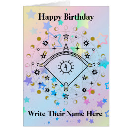 Tarjeta de cumpleaños Sagittarius Astrology Nov 22