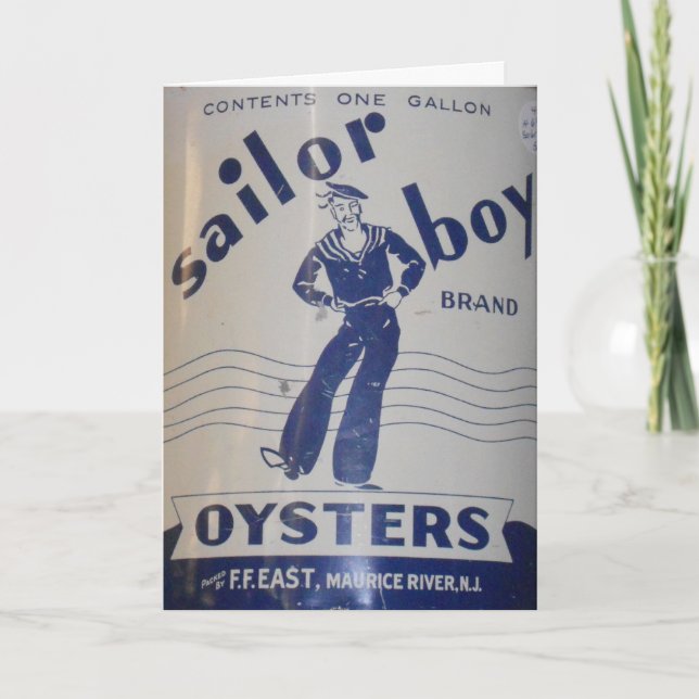 Tarjeta de cumpleaños "Sailor Boy Oysters" (Anverso)