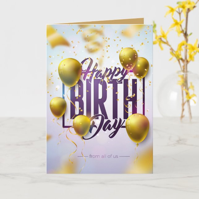 tarjeta de cumpleaños - saludo de cumpleaños (flor amarilla)