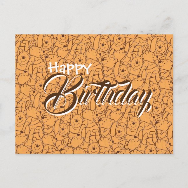 tarjeta de cumpleaños saludo Wenny el pooh  (Anverso)