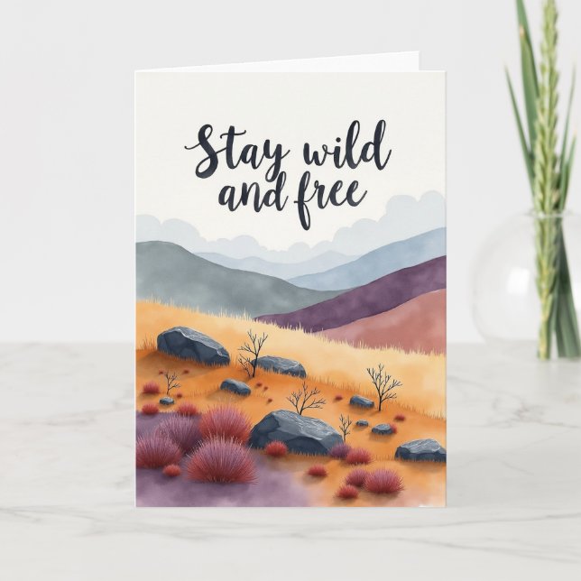 Tarjeta de cumpleaños salvaje y libre (Anverso)