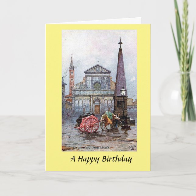 Tarjeta de cumpleaños - Santa Maria Novella, Firen (Anverso)