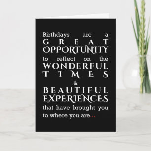 Tarjeta de cumpleaños sarcástica - Nada que reflej