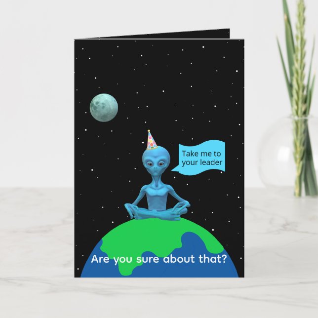 Tarjeta de cumpleaños satírica para Alien de Jo Im (Anverso)