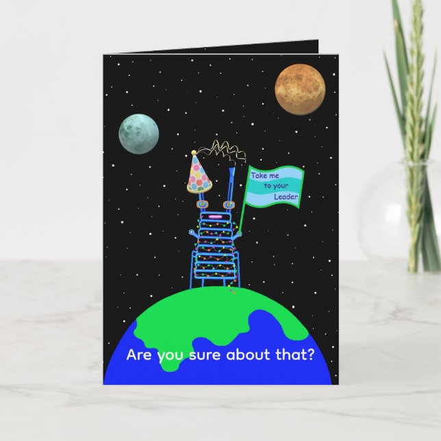 Tarjeta de cumpleaños satírica para Alien de Jo Im (Anverso)