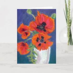Tarjeta de cumpleaños Scarlet Poppies