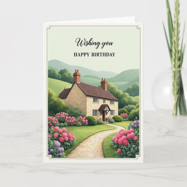 Tarjeta de cumpleaños Scenic Hills (Anverso)