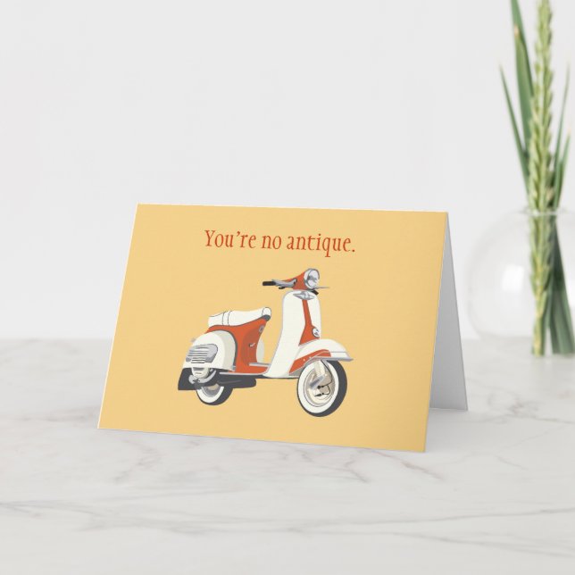 Tarjeta de cumpleaños Scooter (Anverso)
