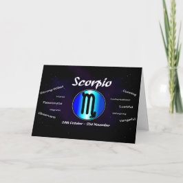 Tarjeta de cumpleaños Scorpio