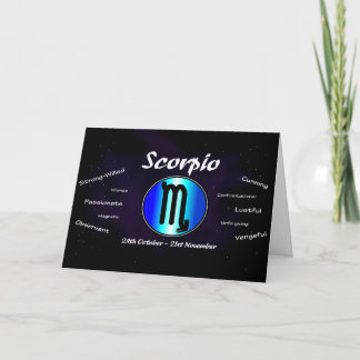 Tarjeta de cumpleaños Scorpio