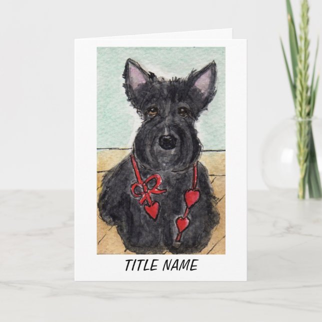 Tarjeta de cumpleaños Scottie Dog Personalize (Anverso)