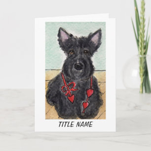 Tarjeta de cumpleaños Scottie Dog Personalize