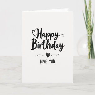 Tarjeta de cumpleaños Script Heart