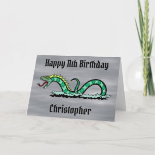 Tarjeta de cumpleaños Sea Serpent