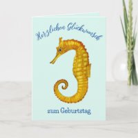 Tarjeta de cumpleaños Seahorse Happy