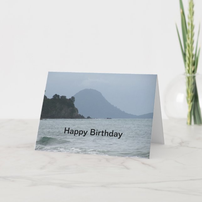 Tarjeta de cumpleaños Seascape (Anverso)