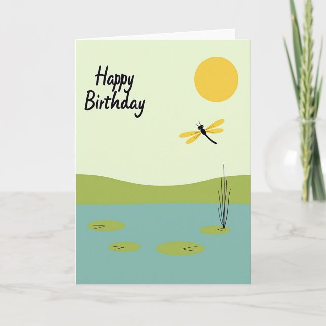 Tarjeta de cumpleaños Serena Lily Pad (Anverso)