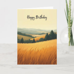 Tarjeta de cumpleaños serena pastoral