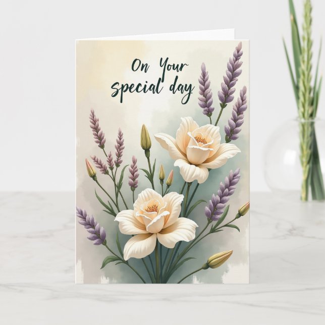 Tarjeta de cumpleaños Serena Pétalo (Anverso)