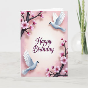 Tarjeta de cumpleaños Serene Dove