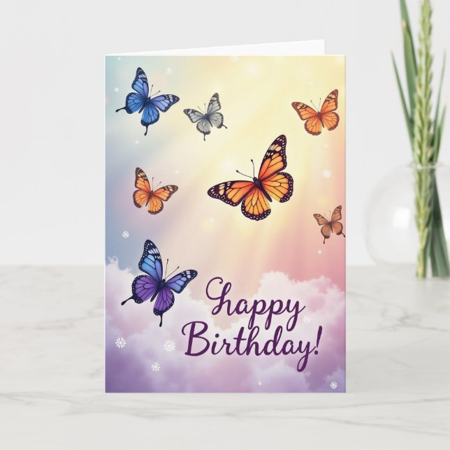 Tarjeta de cumpleaños Serene Flight (Anverso)