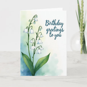 Tarjeta de cumpleaños Serene Flower
