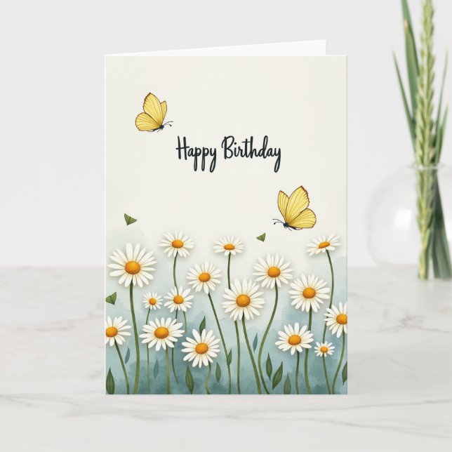 Tarjeta de cumpleaños Serenidad de prado (Anverso)