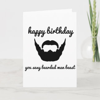 Tarjeta de cumpleaños Sexy Beard para novio, marid