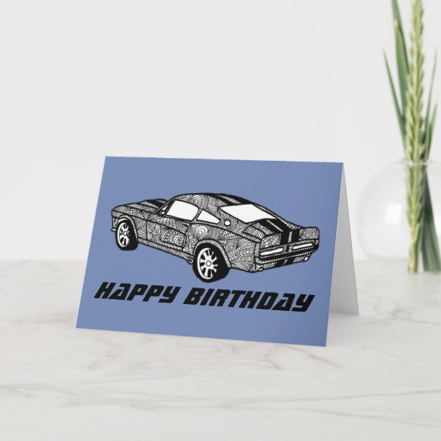 Tarjeta de cumpleaños Shelby Mandala Art Birthday (Anverso)
