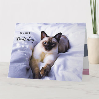 Tarjeta de cumpleaños siamesa