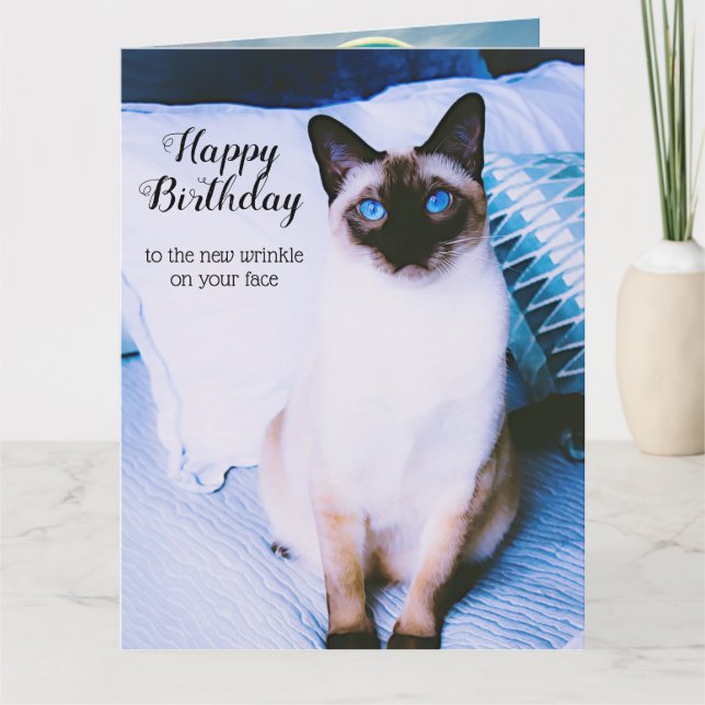 Tarjeta de cumpleaños siamesa (Anverso)
