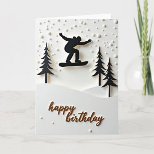 Tarjeta de cumpleaños Silueta de Invierno