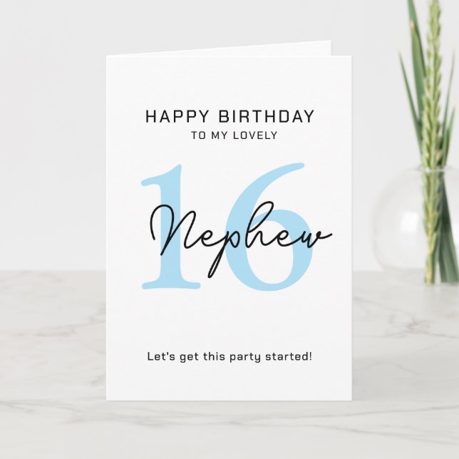 Tarjeta de cumpleaños simple 16. (Anverso)