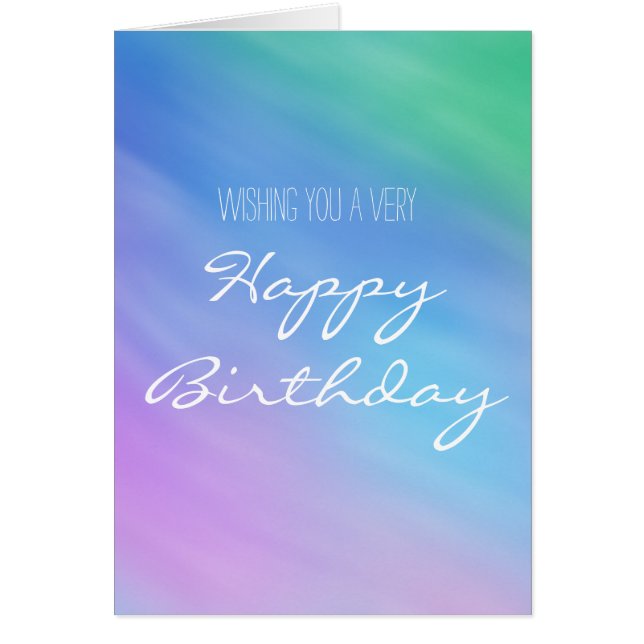 Tarjeta de Cumpleaños Simple con Obra de Arte de C (Frente)