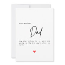 Tarjeta de cumpleaños simple para papá