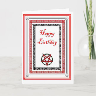Tarjeta de cumpleaños simple para satanista/desmon