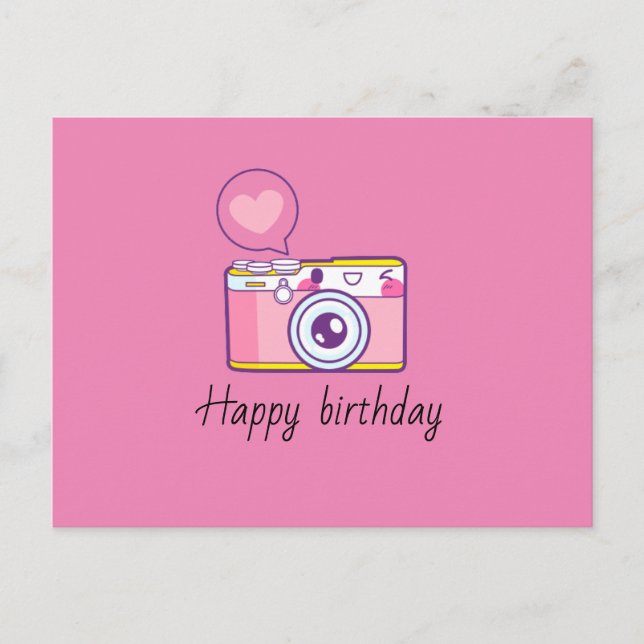 Tarjeta de cumpleaños simple y linda (Anverso)