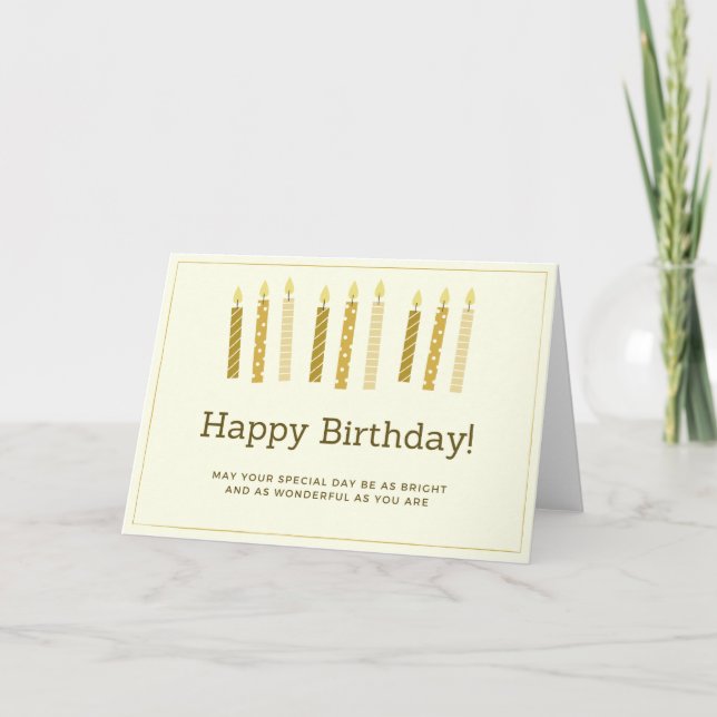 Tarjeta de cumpleaños - Simplicidad (Anverso)