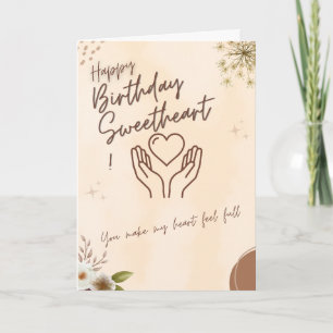 Tarjeta de cumpleaños sincera y de apoyo para niet