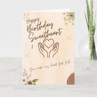 Tarjeta de cumpleaños sincera y de apoyo para niet
