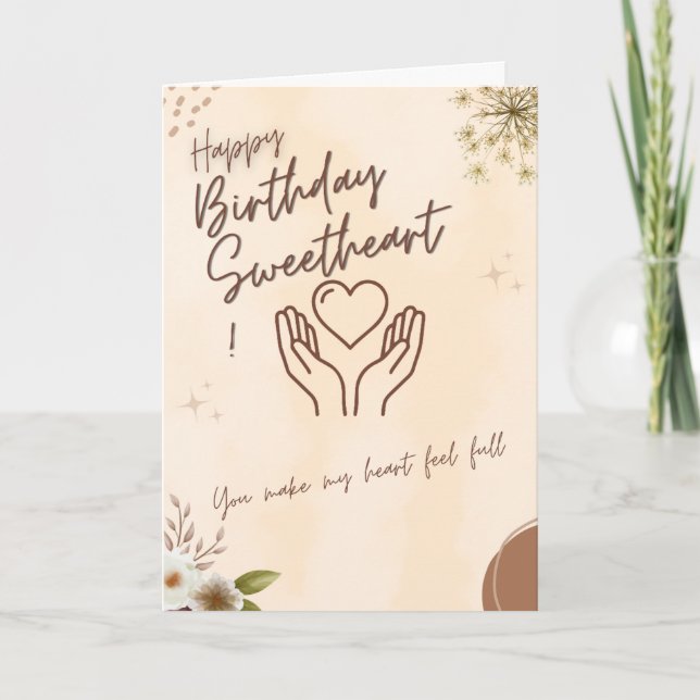 Tarjeta de cumpleaños sincera y de apoyo para niet (Anverso)