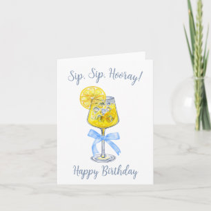 Tarjeta de cumpleaños Sip Sip Hooray Limoncello