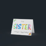 Tarjeta de cumpleaños SISTER Bold Floral Bohemia<br><div class="desc">HERMANA Negrita Floral Bohemia tarjeta de cumpleaños! ¡Feliz cumpleaños Sis, una manera de celebrar a tu hermana! Hice estas cartas SISTER desde una variedad de mis imágenes, antecedentes y flores. Se hizo para darle un aire caprichoso y divertido a las cartas, tal vez incluso un bohemio a cada carta individual....</div>