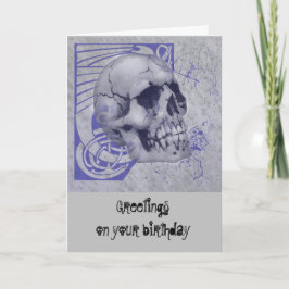 Tarjeta de cumpleaños Skull