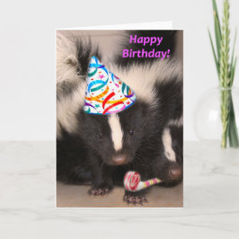 Tarjeta de cumpleaños Skunk