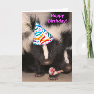 Tarjeta de cumpleaños Skunk